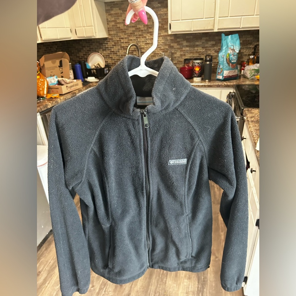 Columbia black zip up, women’s size M